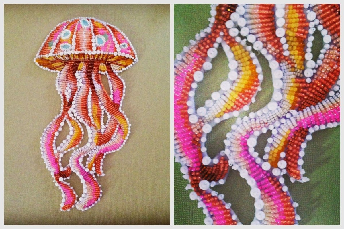 Медуза вышивка бисером