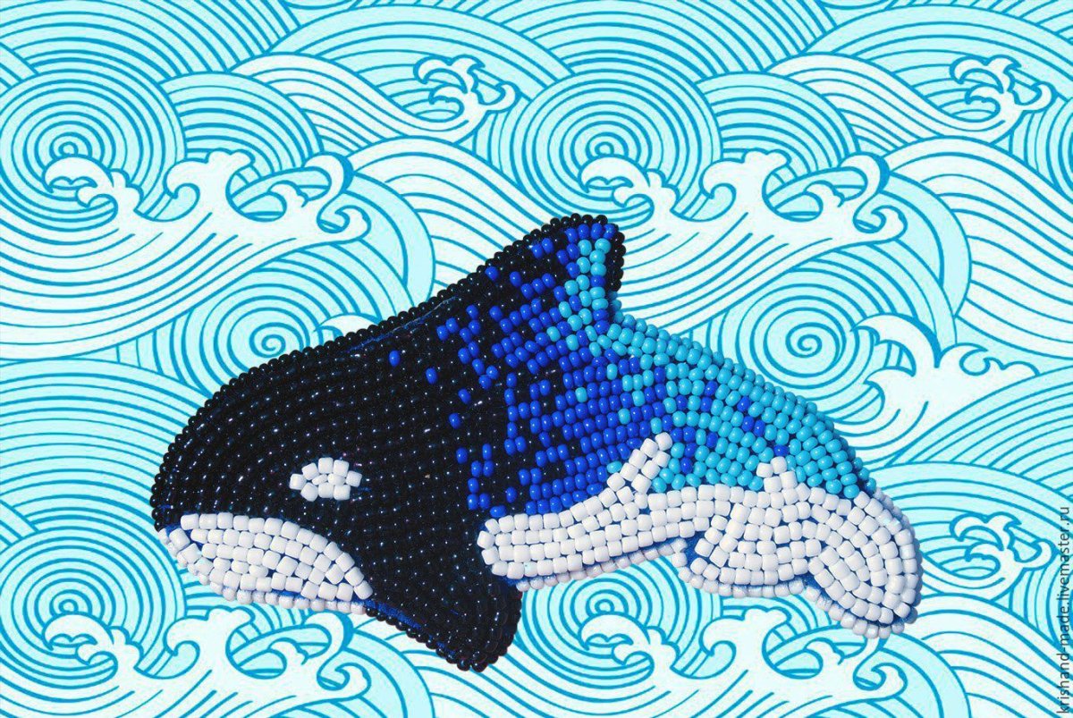 Кит из бисера вышивка