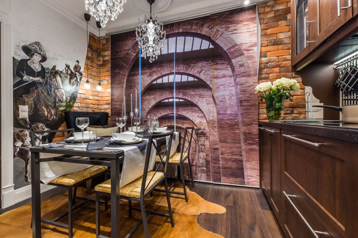 Необычные фотообои на кухню