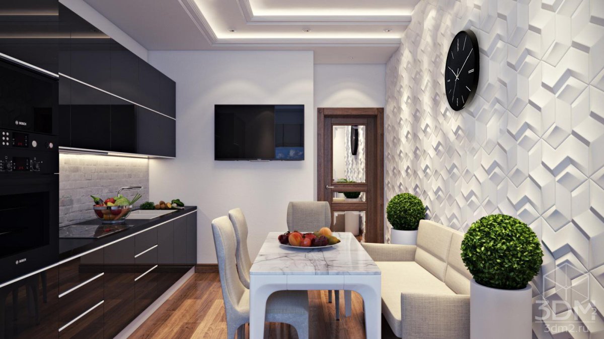 Стеновые панели в интерьере кухни