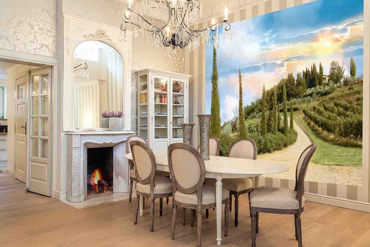 Affresco фрески в интерьере кухни