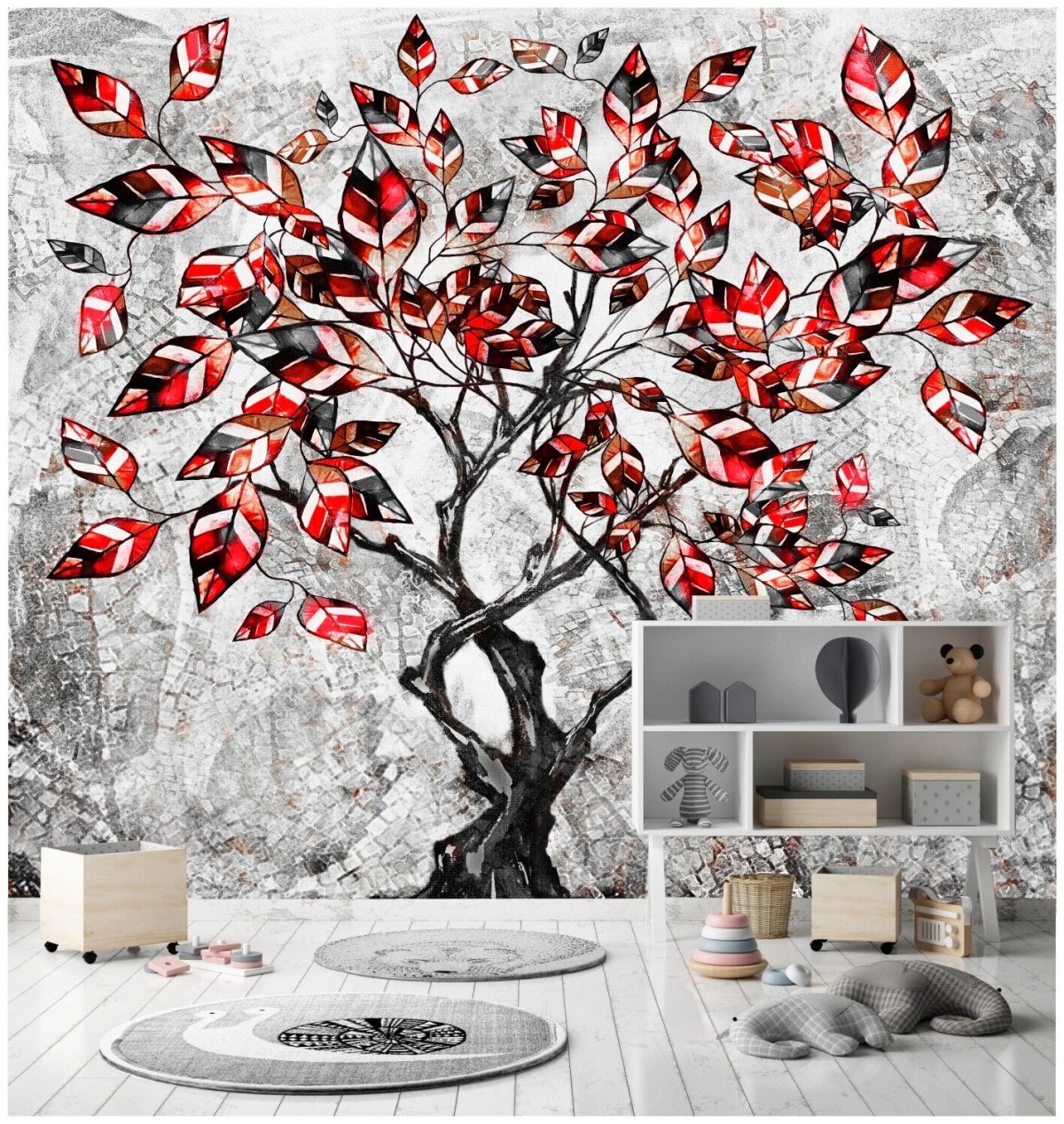 Цветочное дерево фотообои абстракция