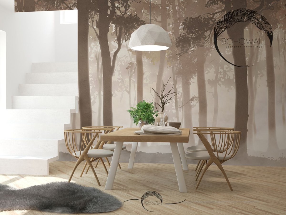 Дизайнерские обои лес