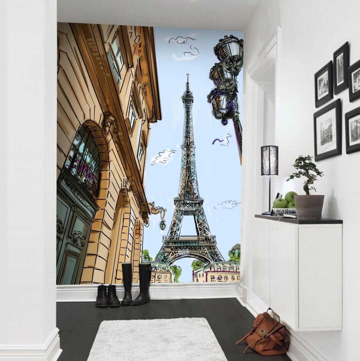 Эйфелева башня рисунок карандашом