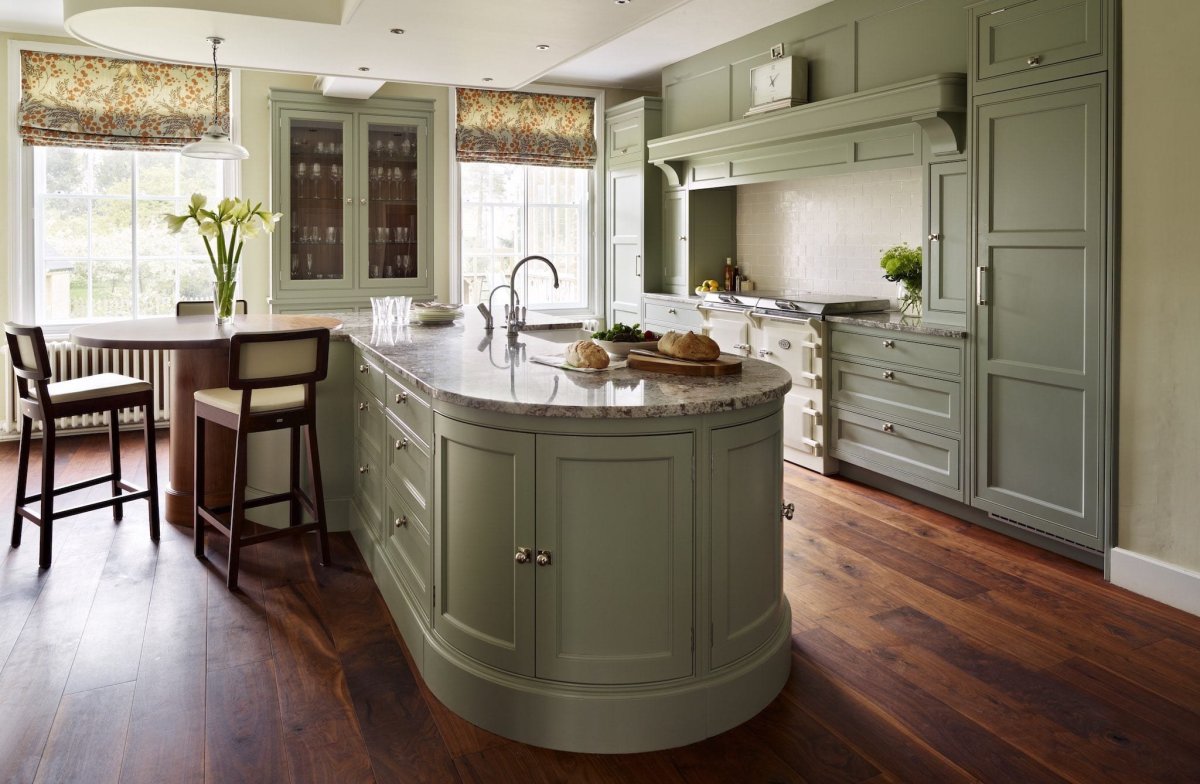 Кухня в оливковых тонах