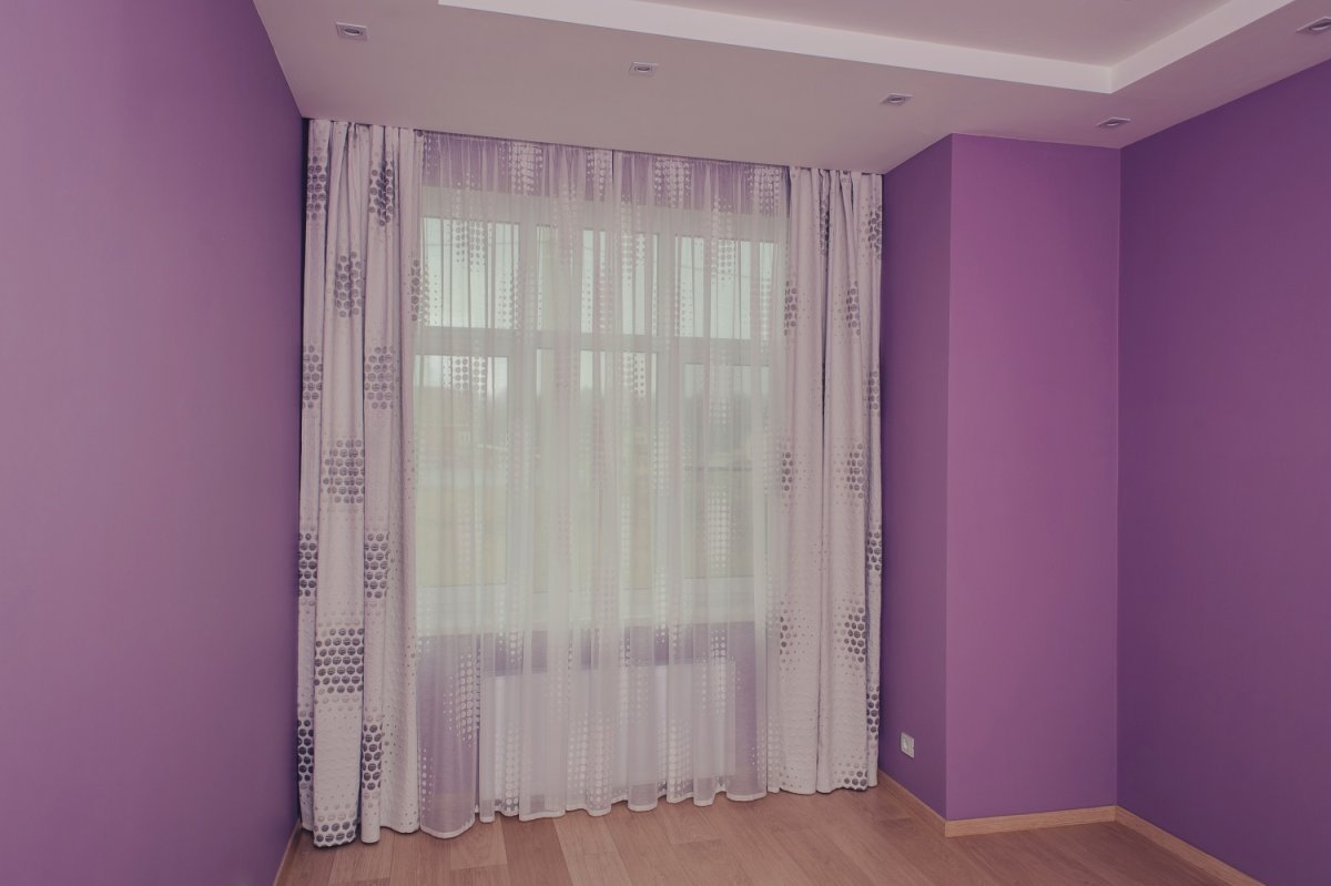 Шторы под сиреневые стены