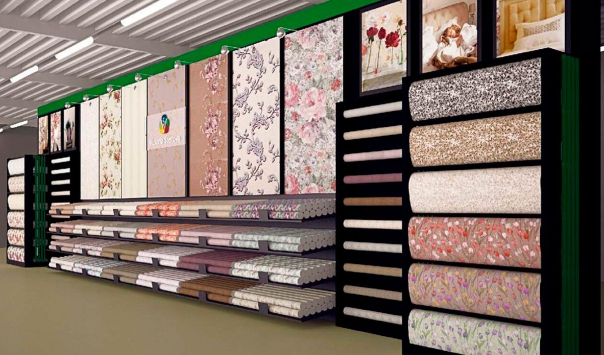 Стенд для обоев