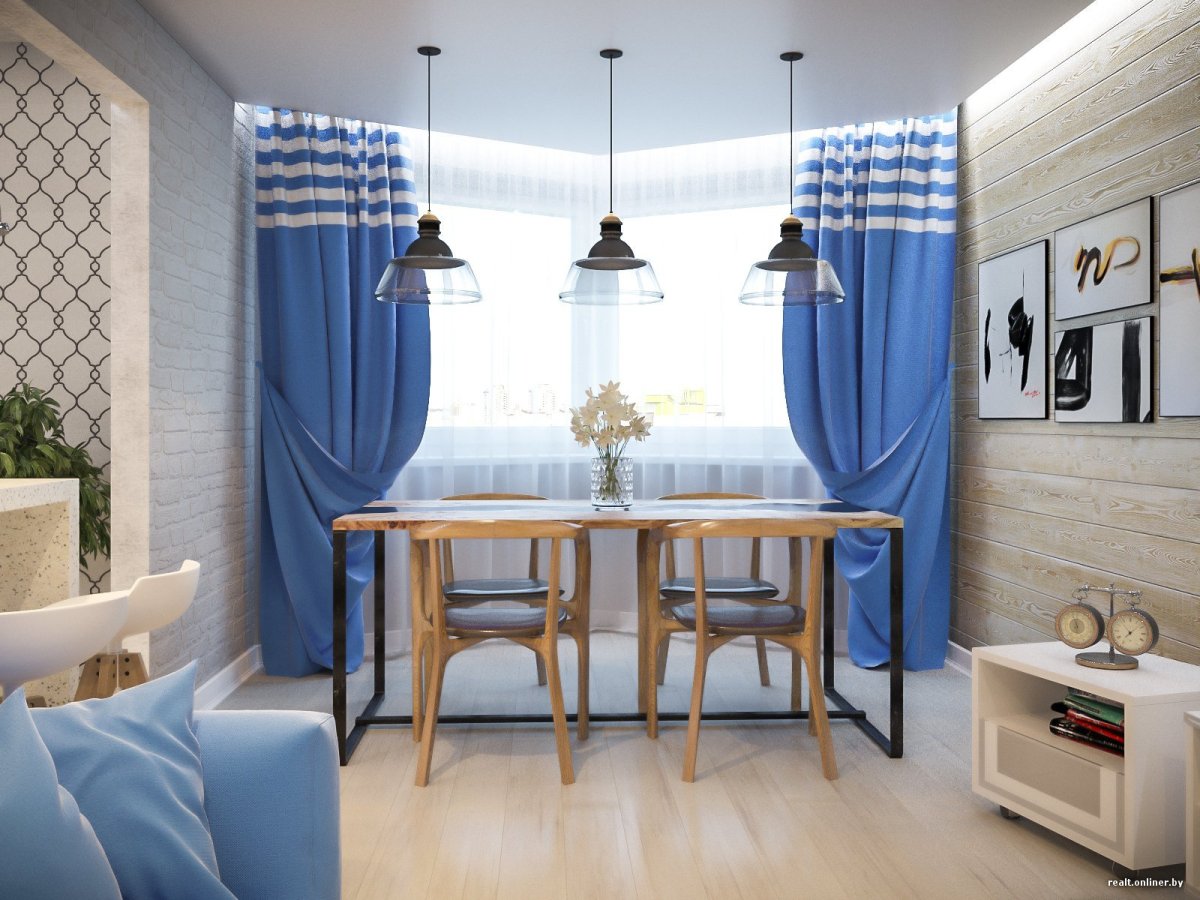 Шторы в стиле Сканди