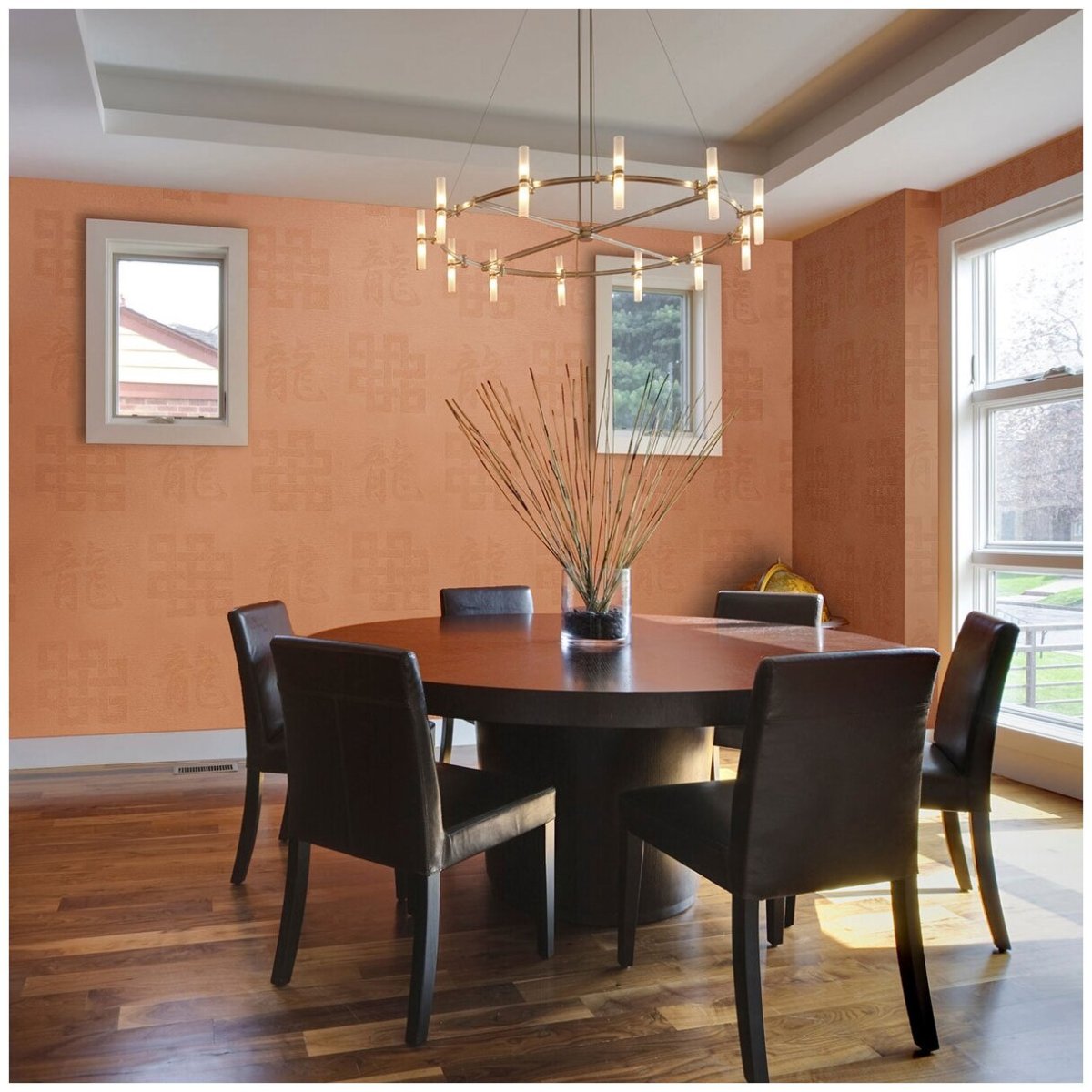 Стеклообои в интерьере кухни