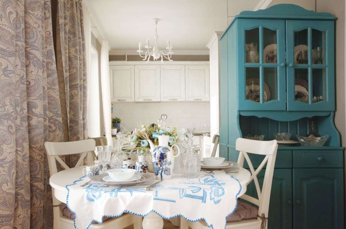 Кухня Прованс бирюза