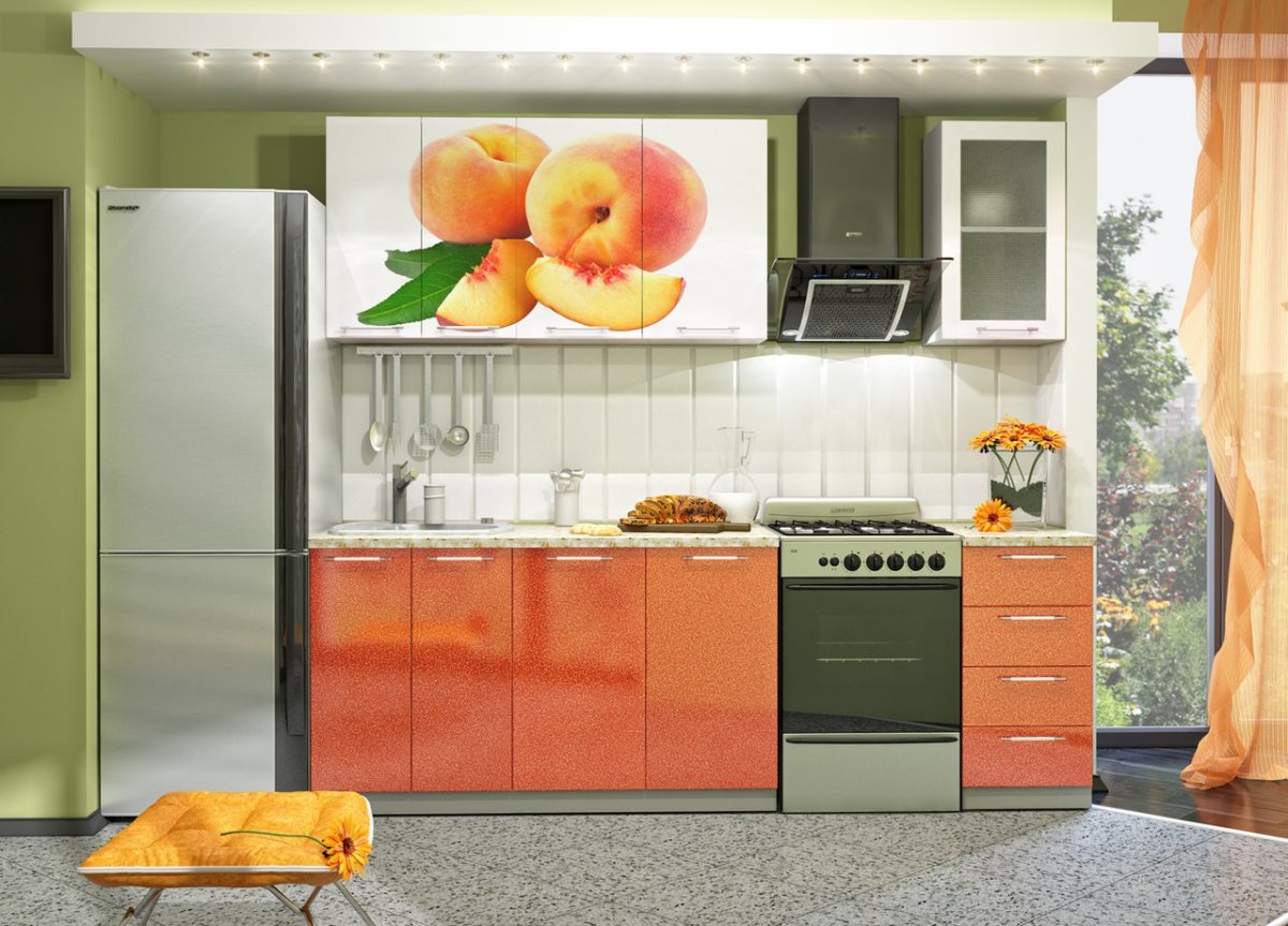 Кухня персик 1.8м БТС