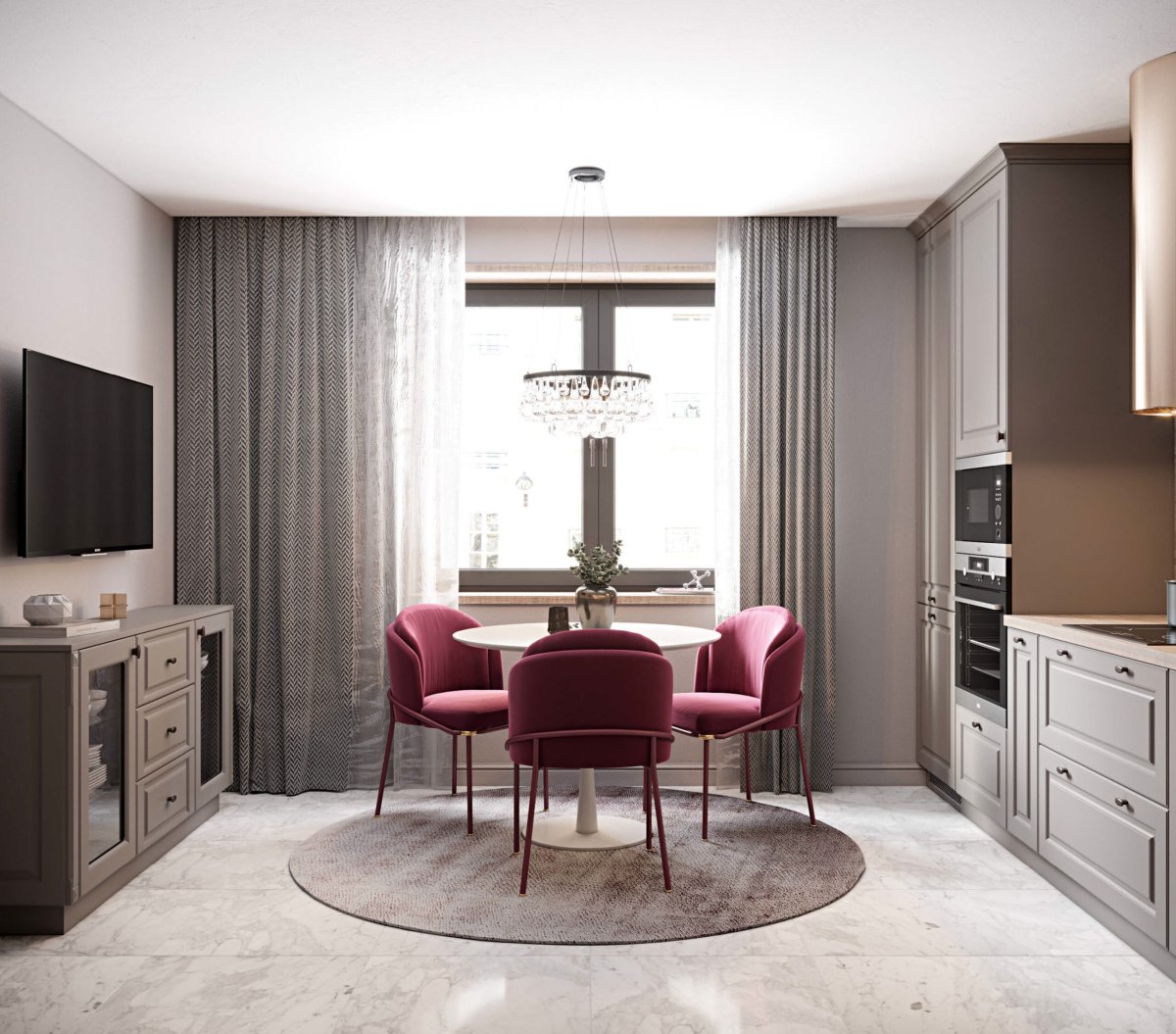 Кухня Лонгфорд Зов серая