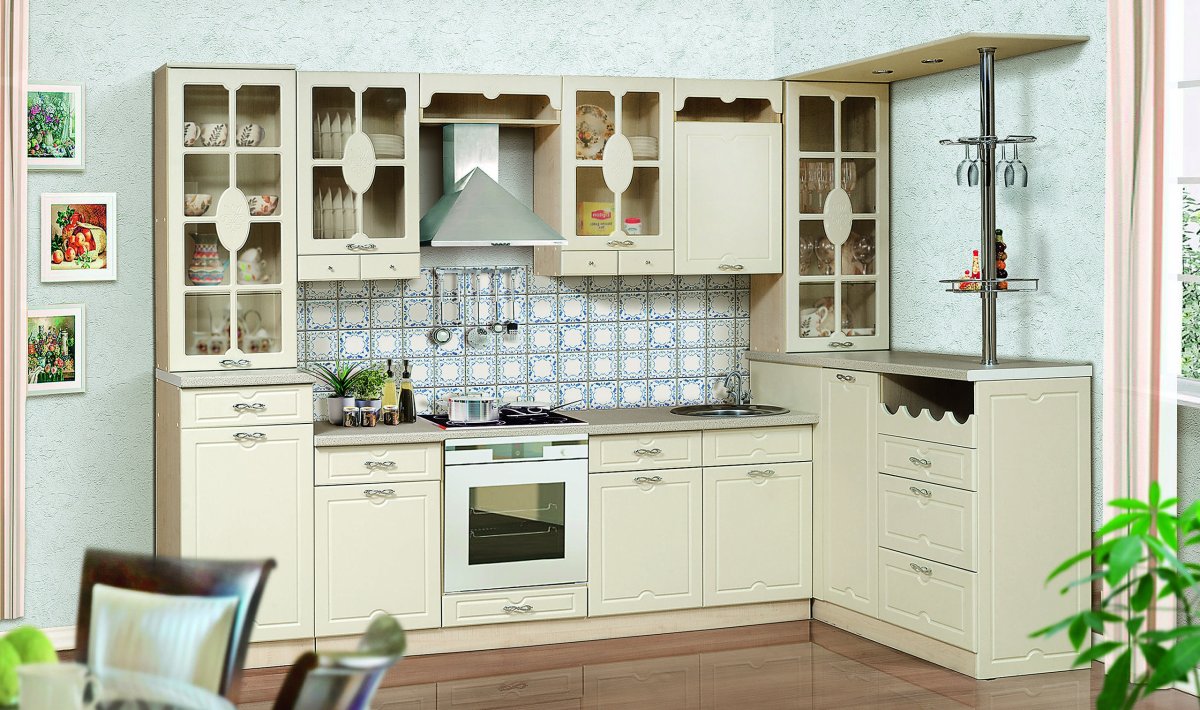 Готовая кухня с буфетом