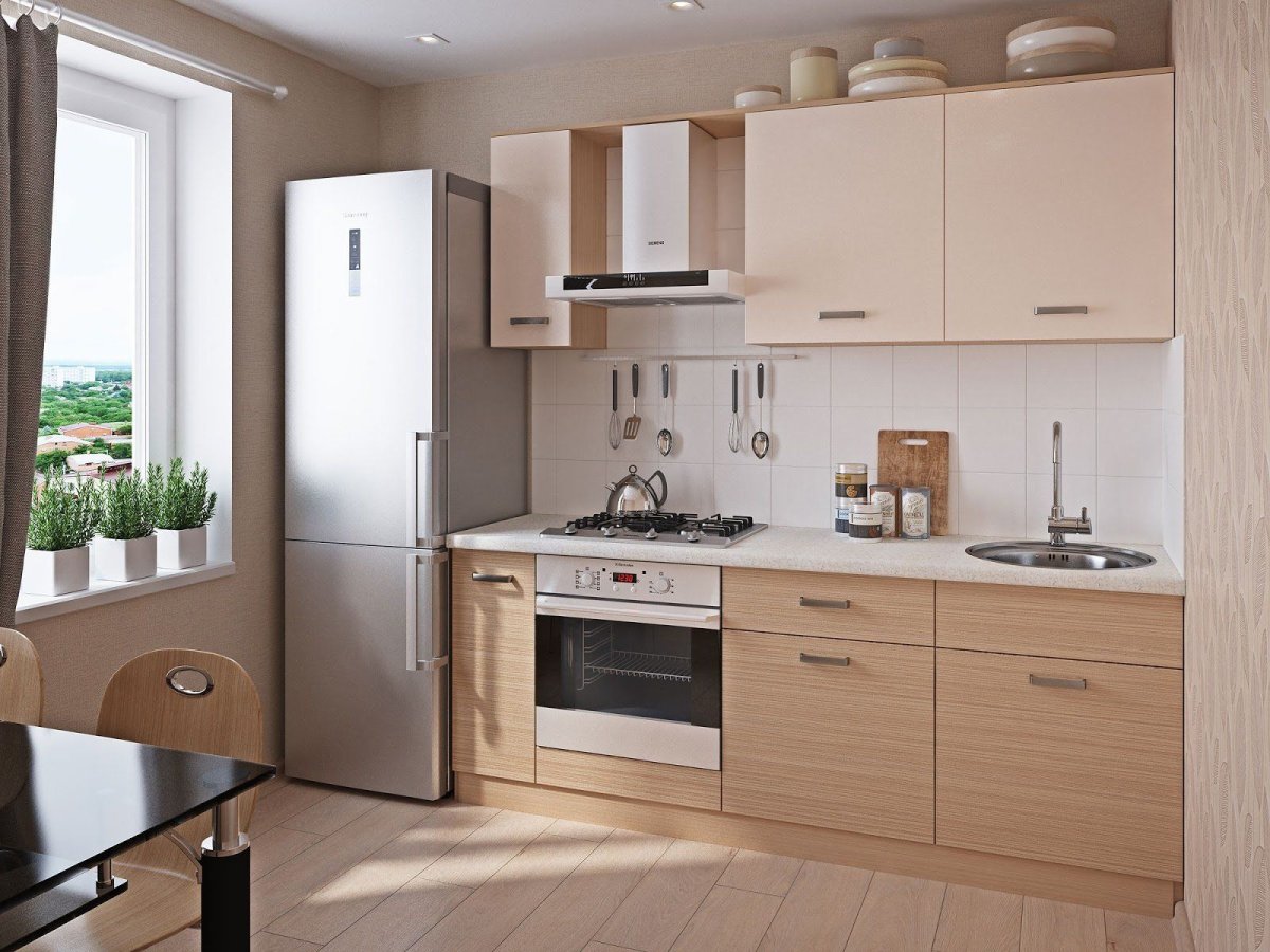 Бежевые кухни