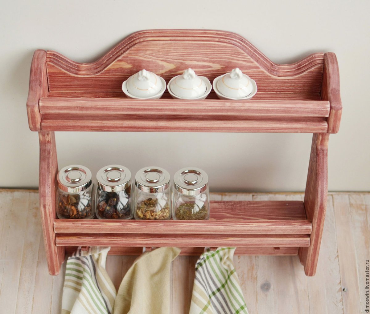 Полка для специй из дерева