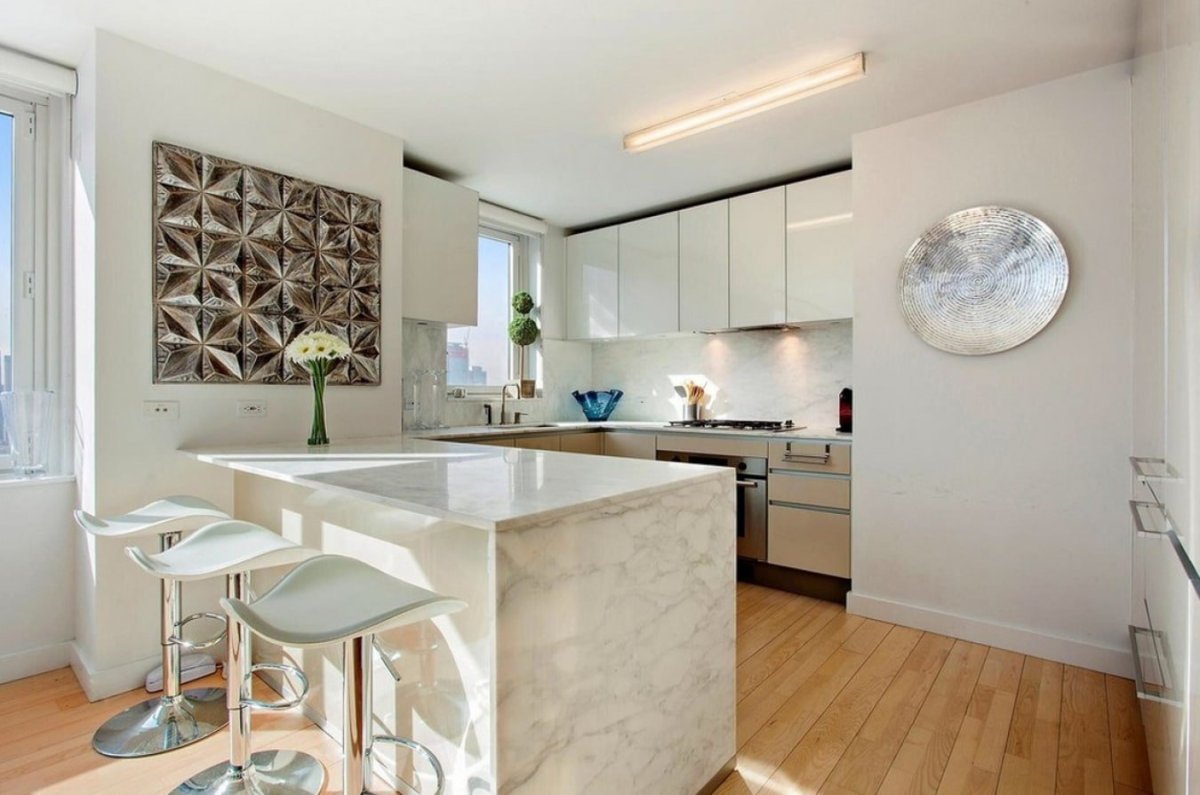 Полуостровная планировка кухни