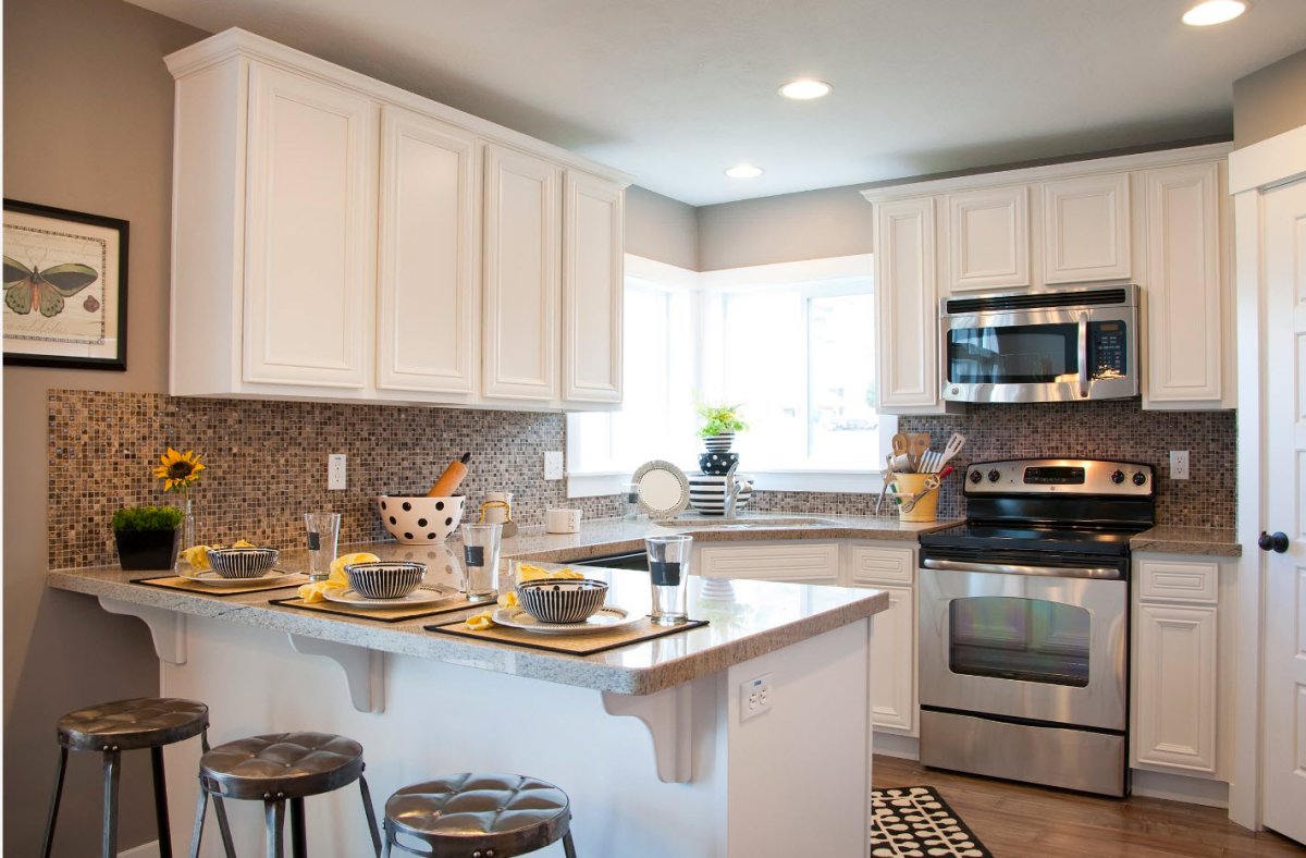 Полуостровная планировка кухни