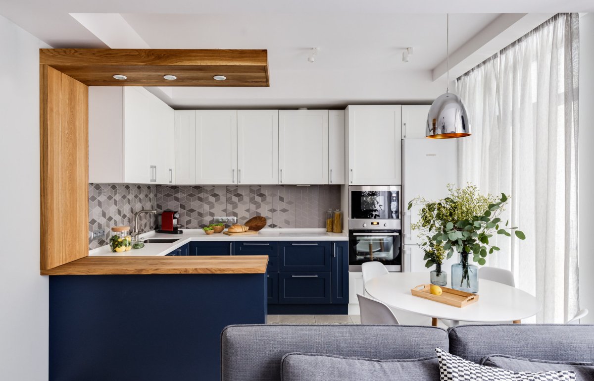 Кухни в тренде с полуостровом