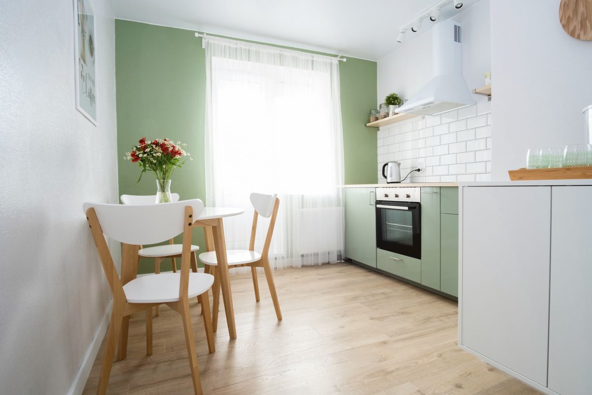 Кухня икеа КНОКСХУЛЬТ зеленая