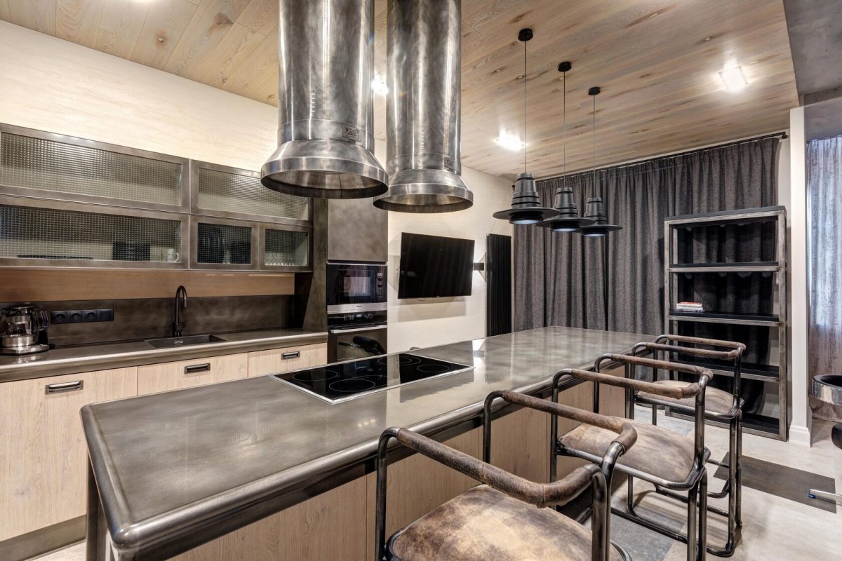 Кухня в стиле брутализм