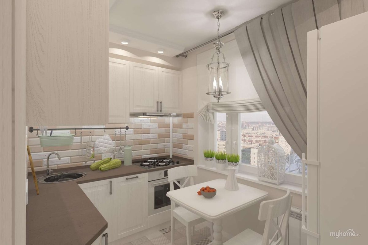Маленькие светлые кухни
