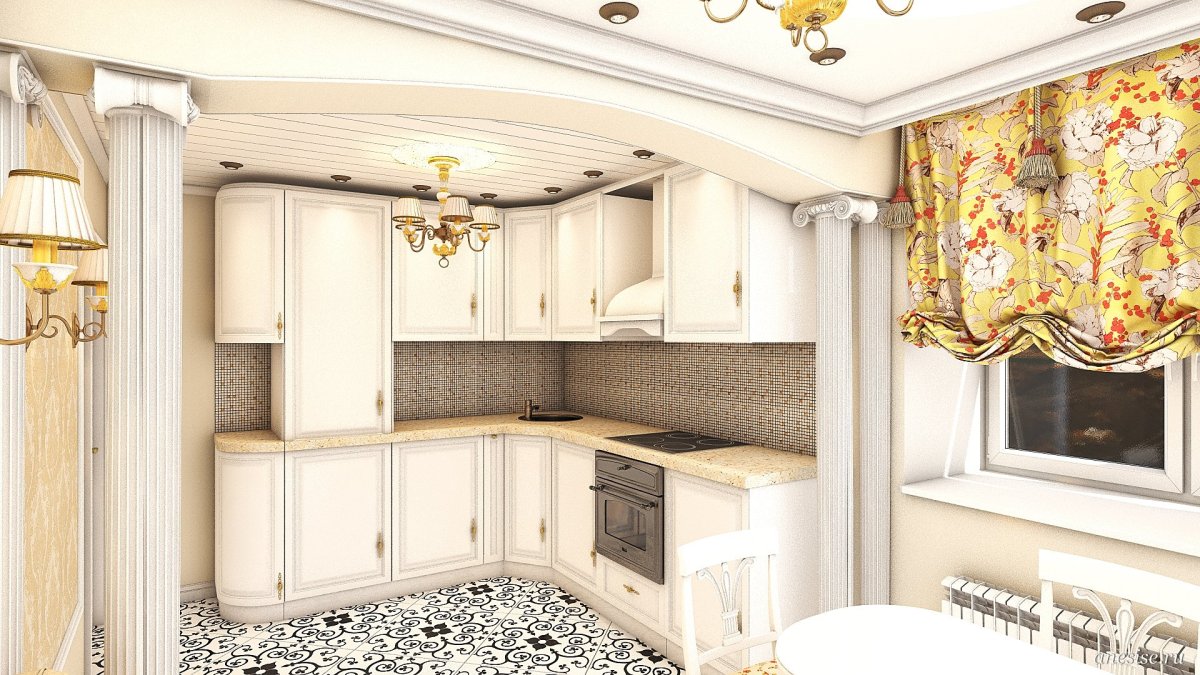 Кухни классические светлые