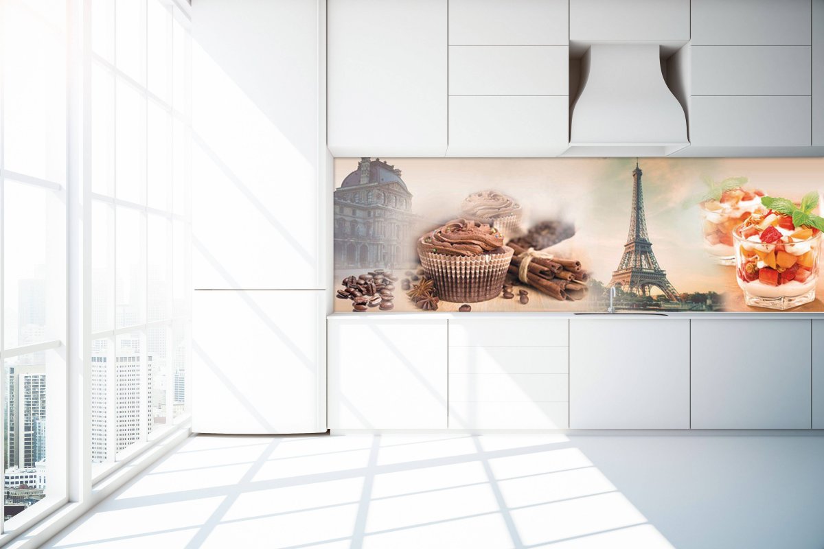 Картинки скинали на кухню Эйфель