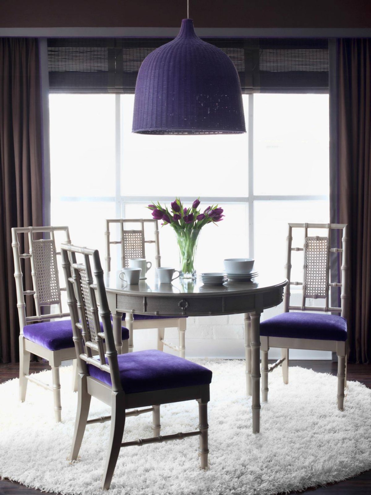 Лавандовые стулья для кухни