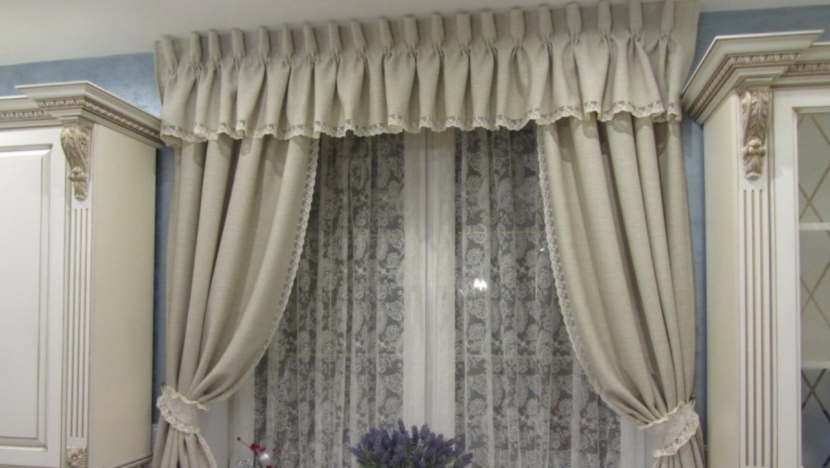 Шторы для классической кухни