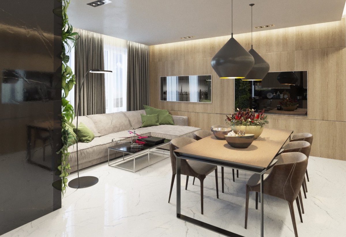 Кухня гостиная холостяка