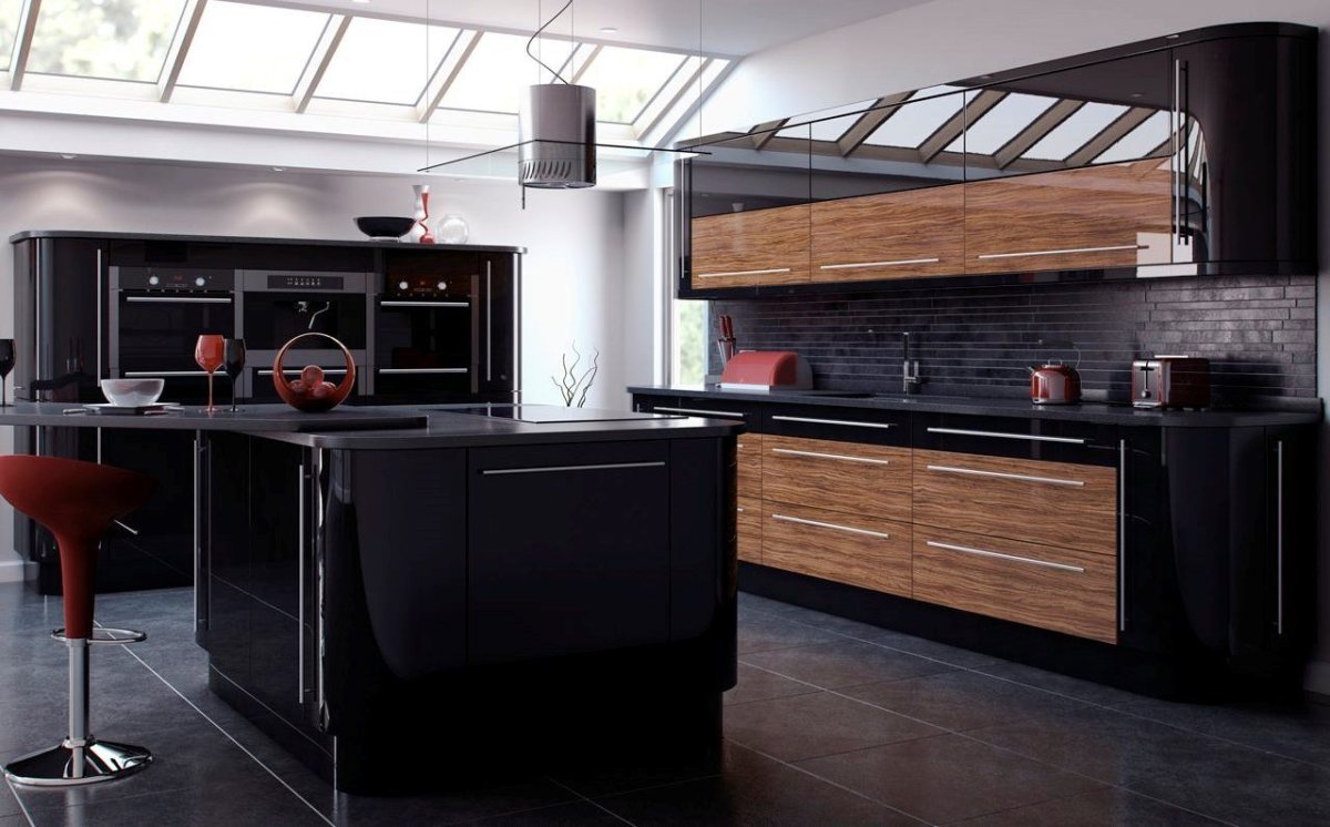 Кухня в темных тонах