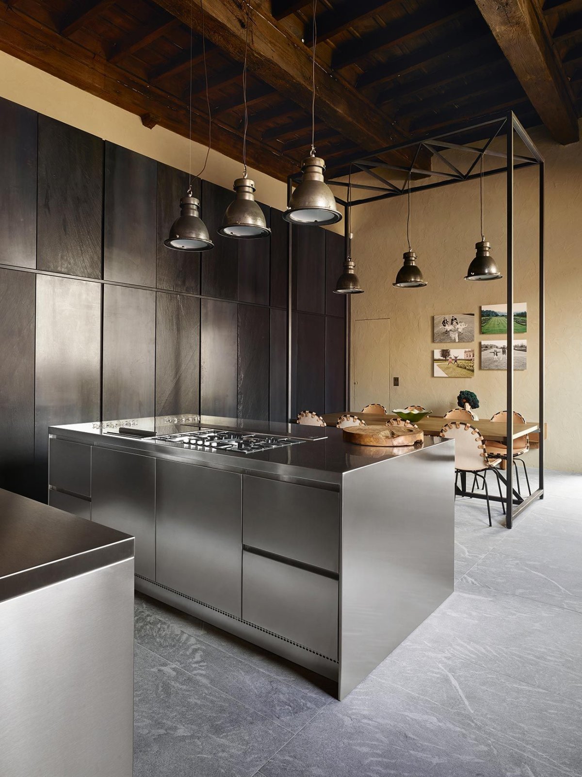 Кухня из металла лофт Индастриал