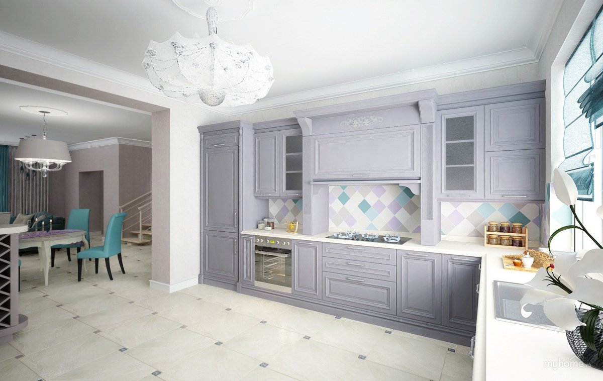 Кухня Лаванда Нео Классик-1