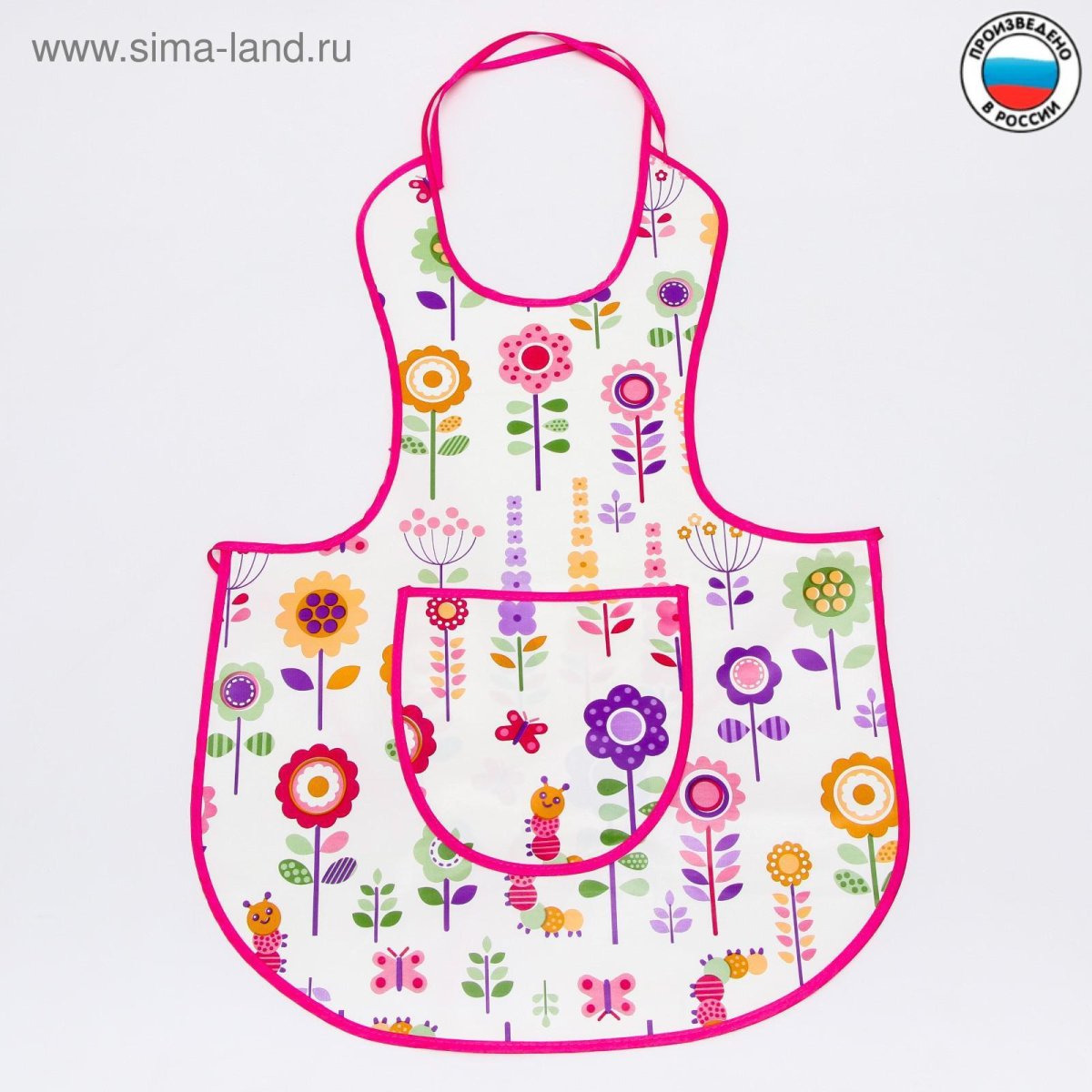 Витоша нагрудник-фартук из клеёнки с ПВХ-покрытием, с рукавами, на липучке, от 18 мес.