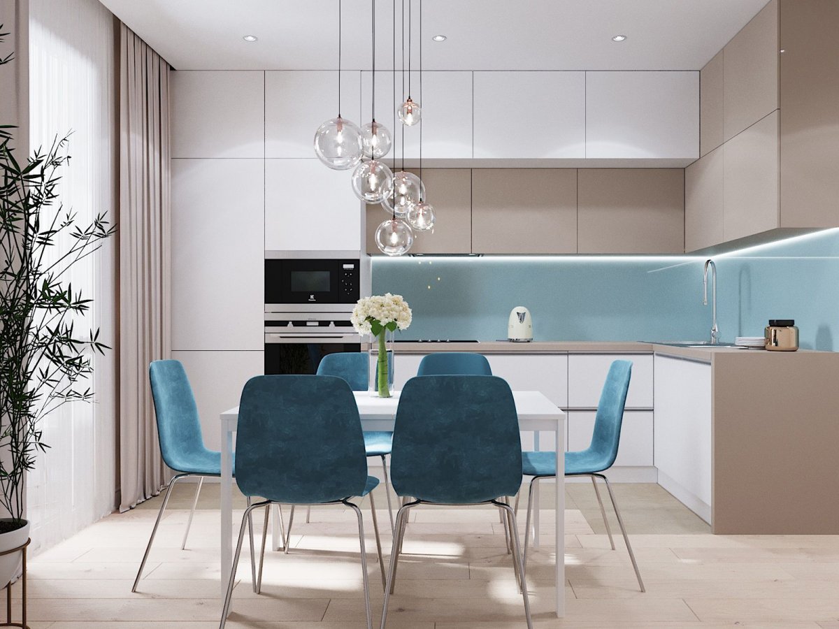 Бирюзовые стулья для кухни