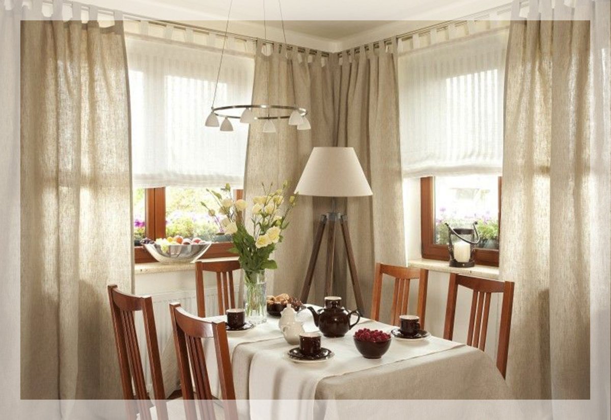 Шторы в столовой зоне