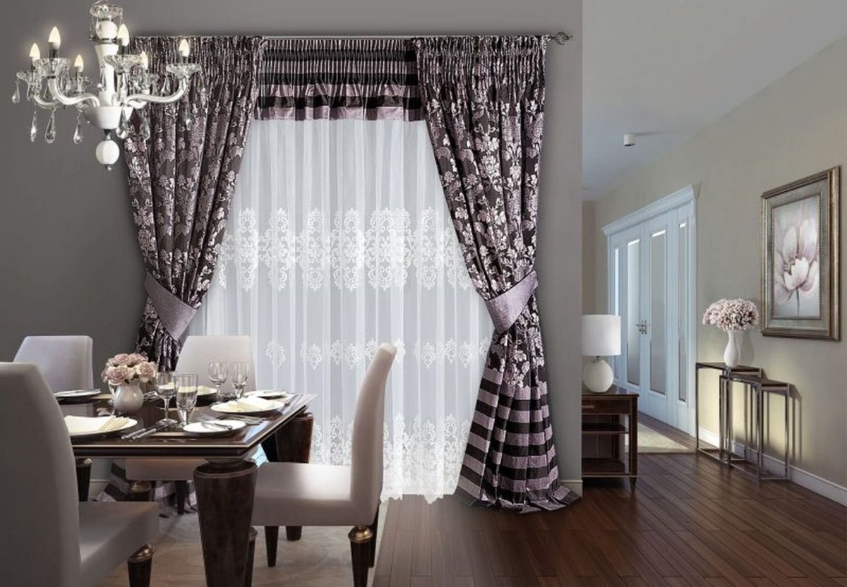 Подобрать тюль к портьерам