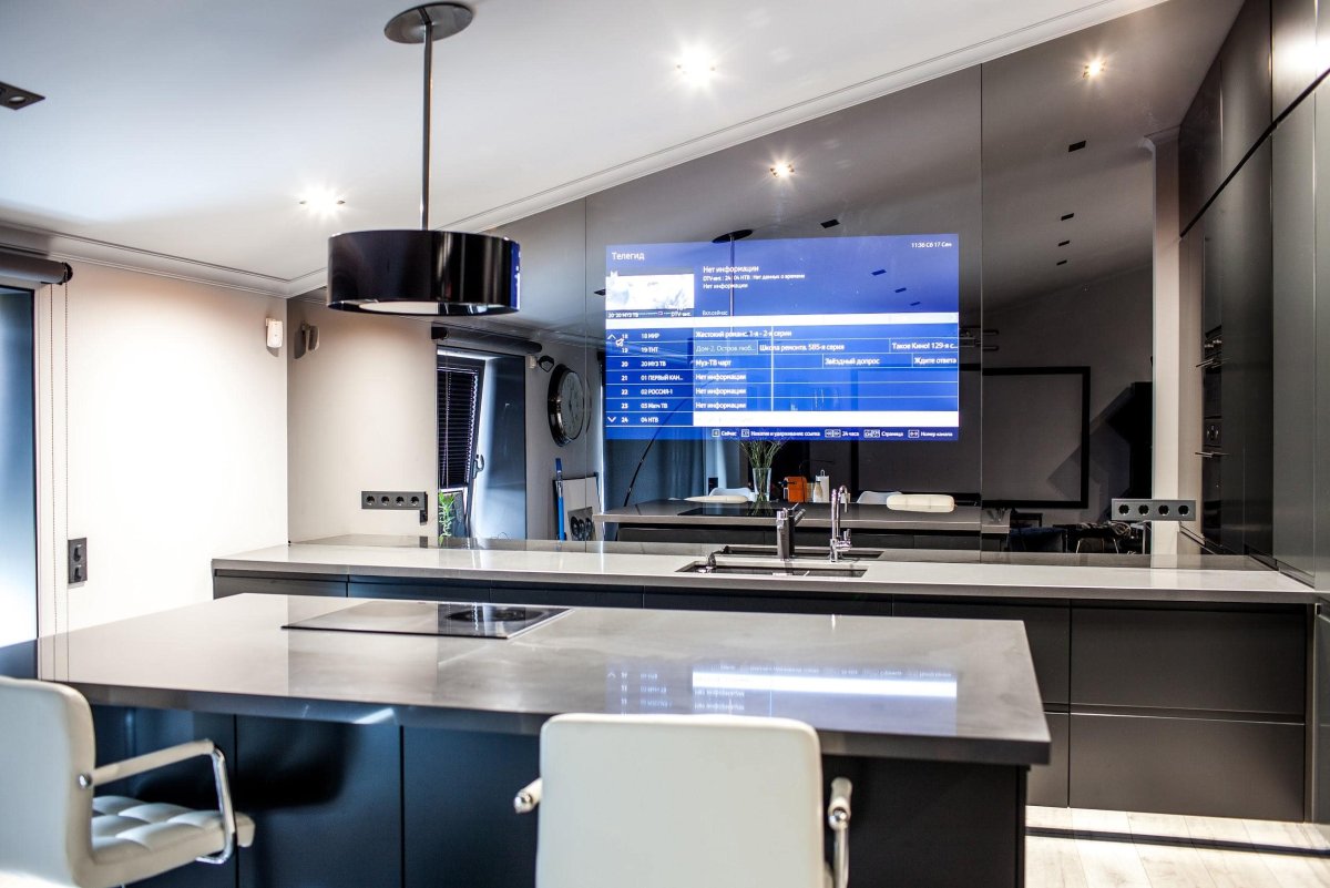 Встраиваемые телевизоры в кухонный фартук
