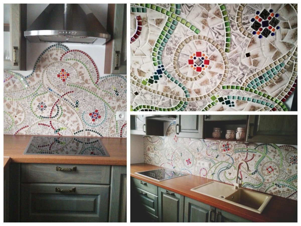 Художественная мозайка на кухне