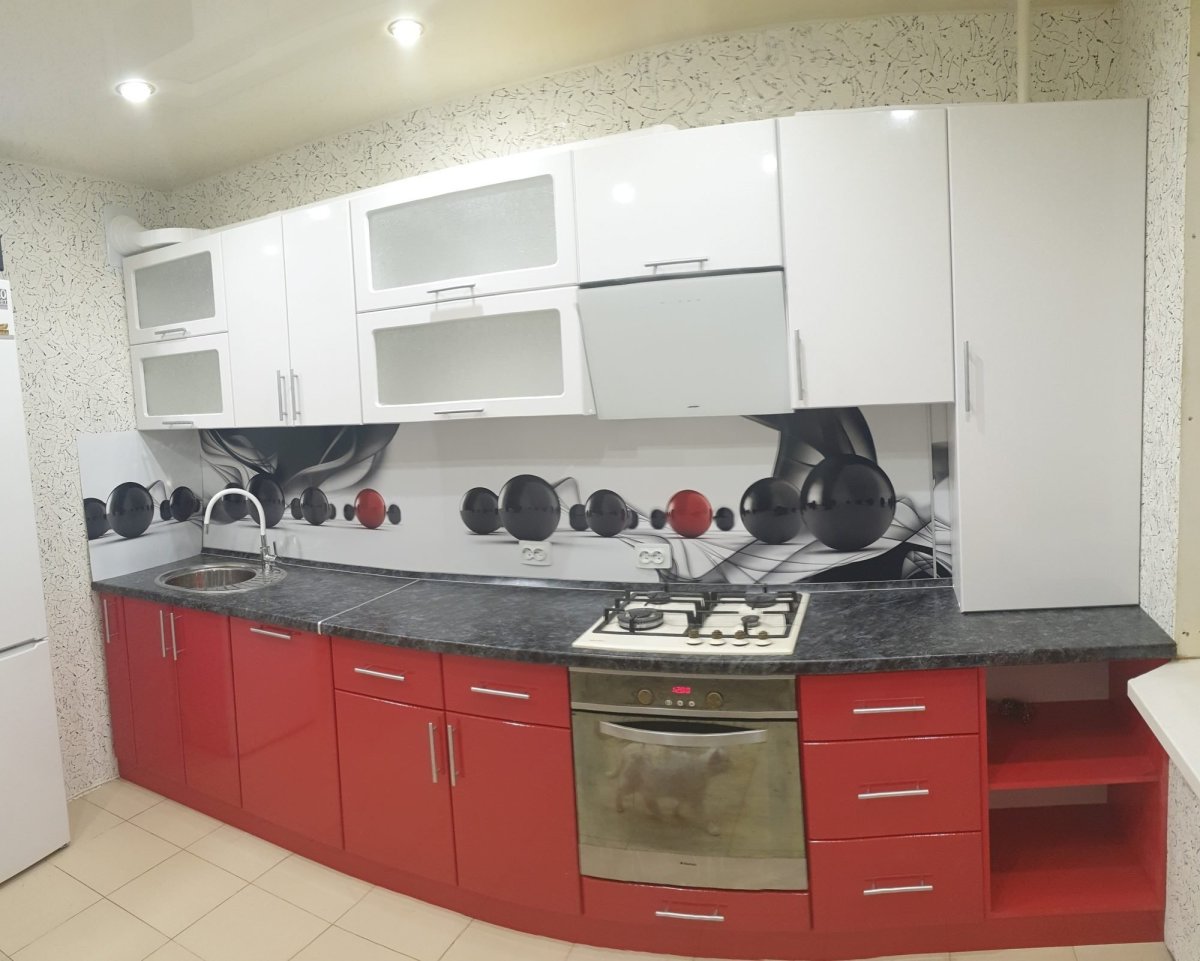 Красно черная кухня