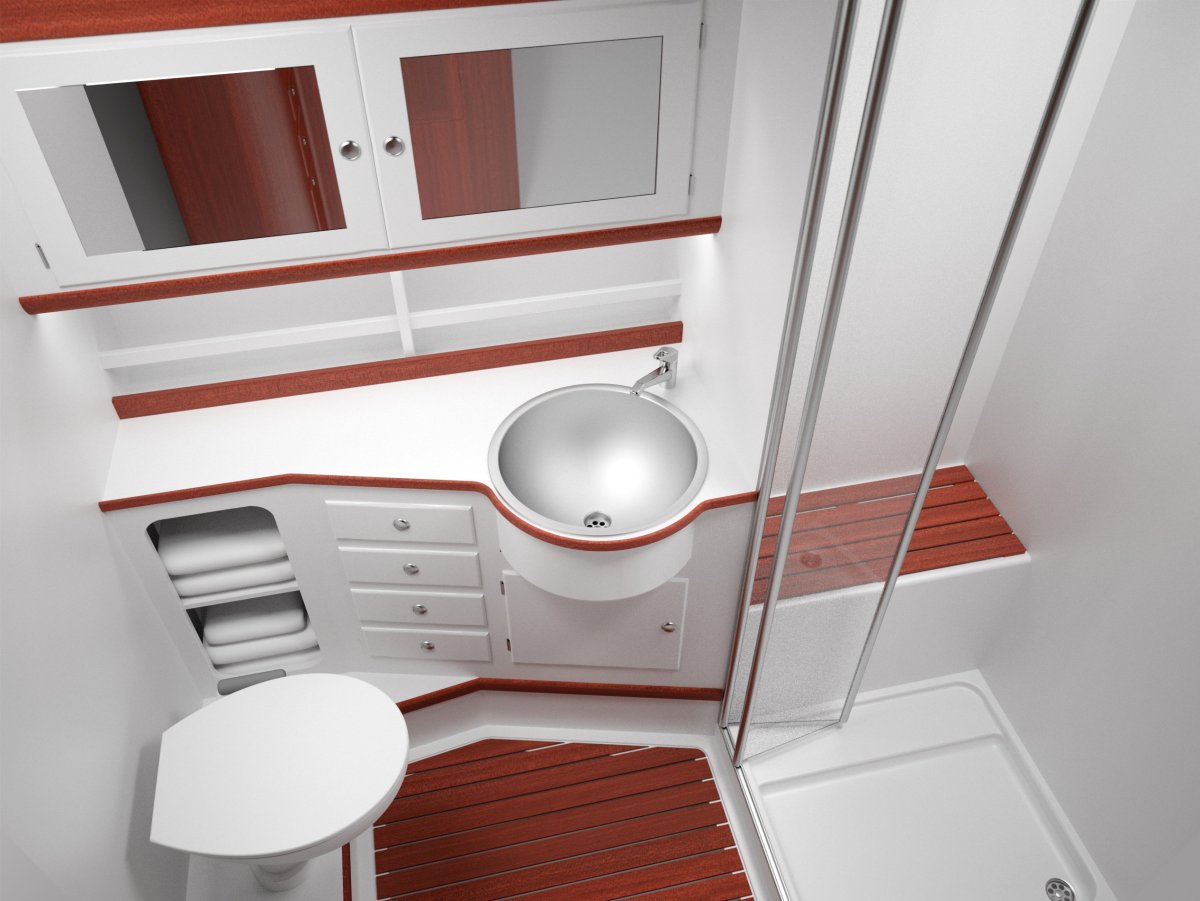 Душевая на яхте