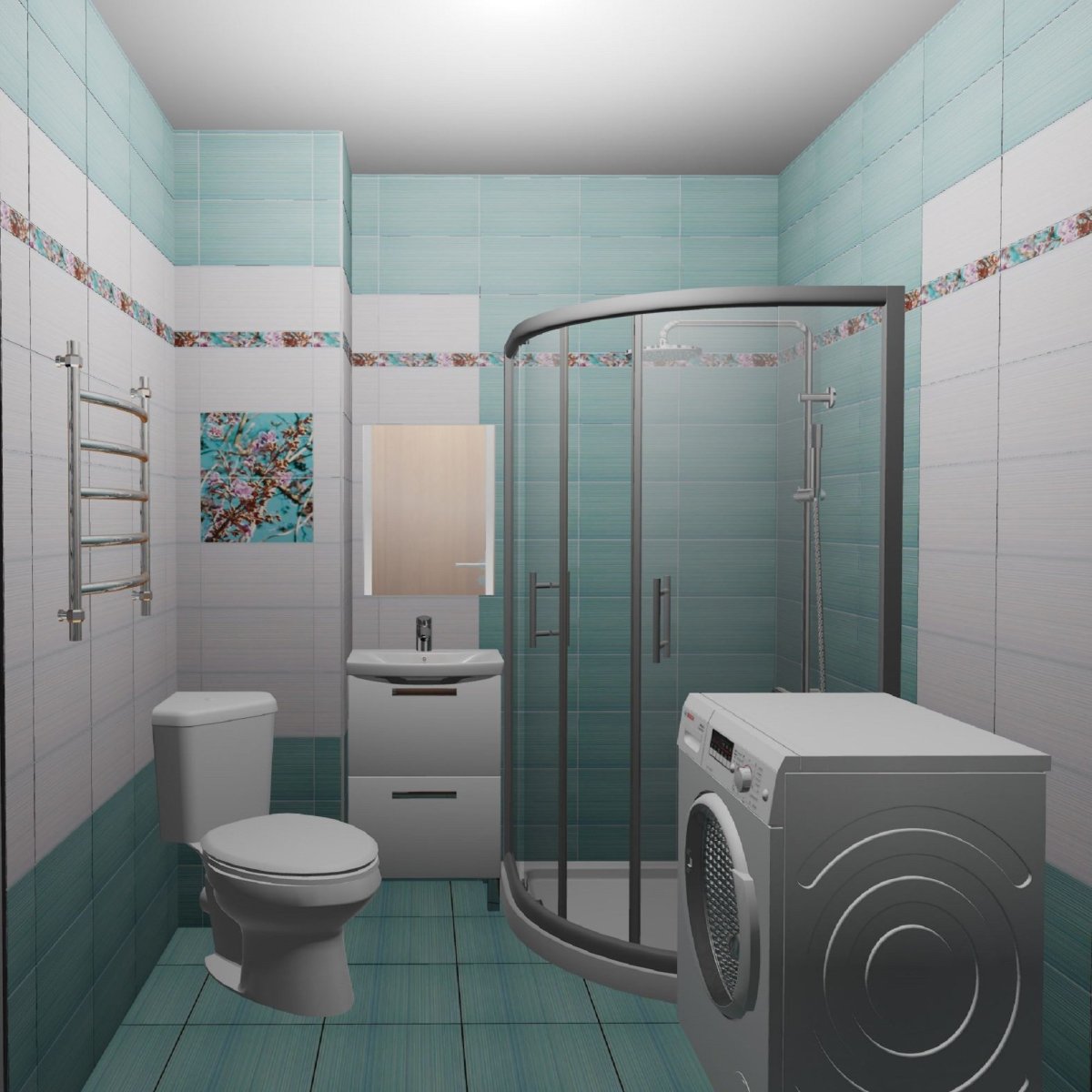 Раскладка плитки ванная комната