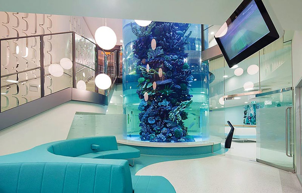 Аквариум на ресепшене
