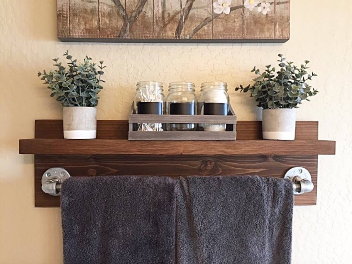 Полки для полотенец деревянные