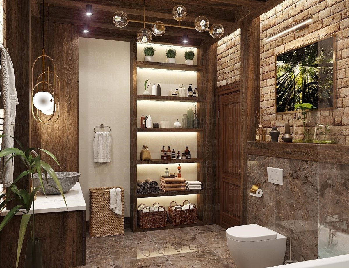 Ванная комната в экостиле