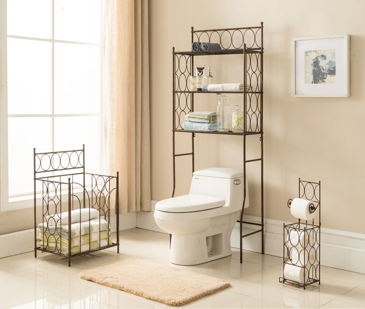 Напольная полка в ванную комнату