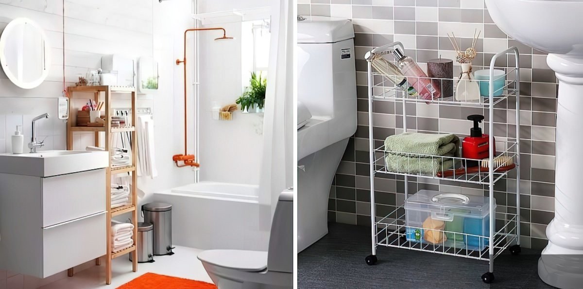 Полка для ванной приставная