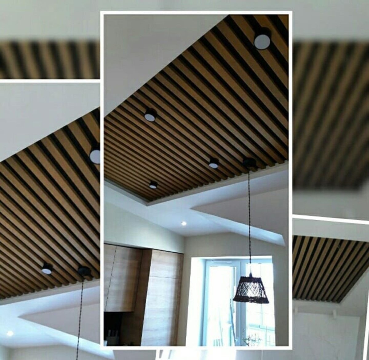 Деревянный реечный потолок