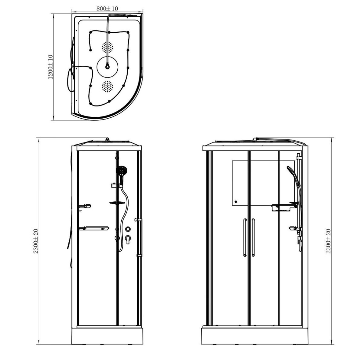 Душевая кабина Sensea Titan 120 80