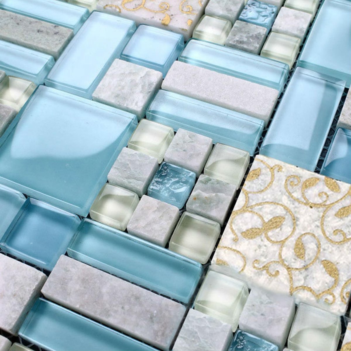 Мозйка Crystal Glas Mosaico Tile Sheet Wall